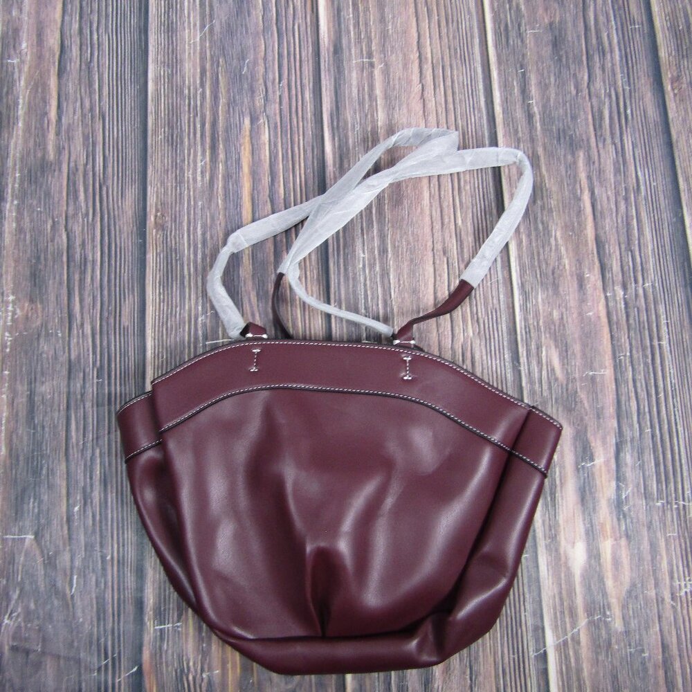 Commense NEW Burgundy Red Purse Minimalist Modern